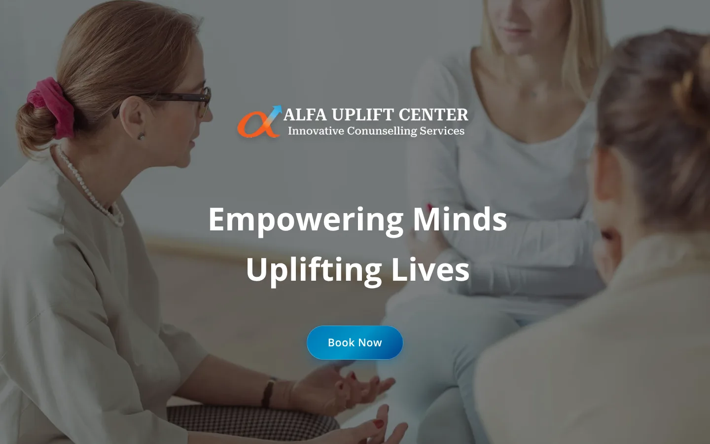 Alfa Uplift Center website on desktop
